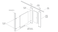Plano de ejemplo para la colocación de los Tabiques Sanitarios